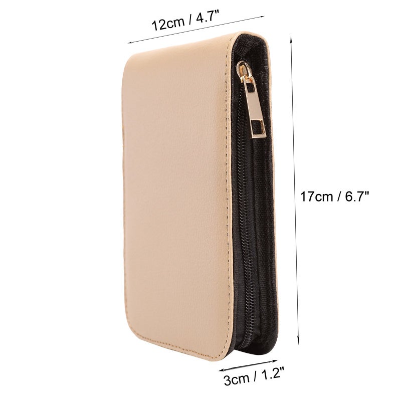 Topoomart PU Leather Fountain Pen Case Roller Ball Pen Dispaly Holder Bag Pouch Beige 12 - Image 2